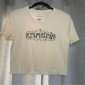 PacSun Cream Baby Doll Graphic Tee